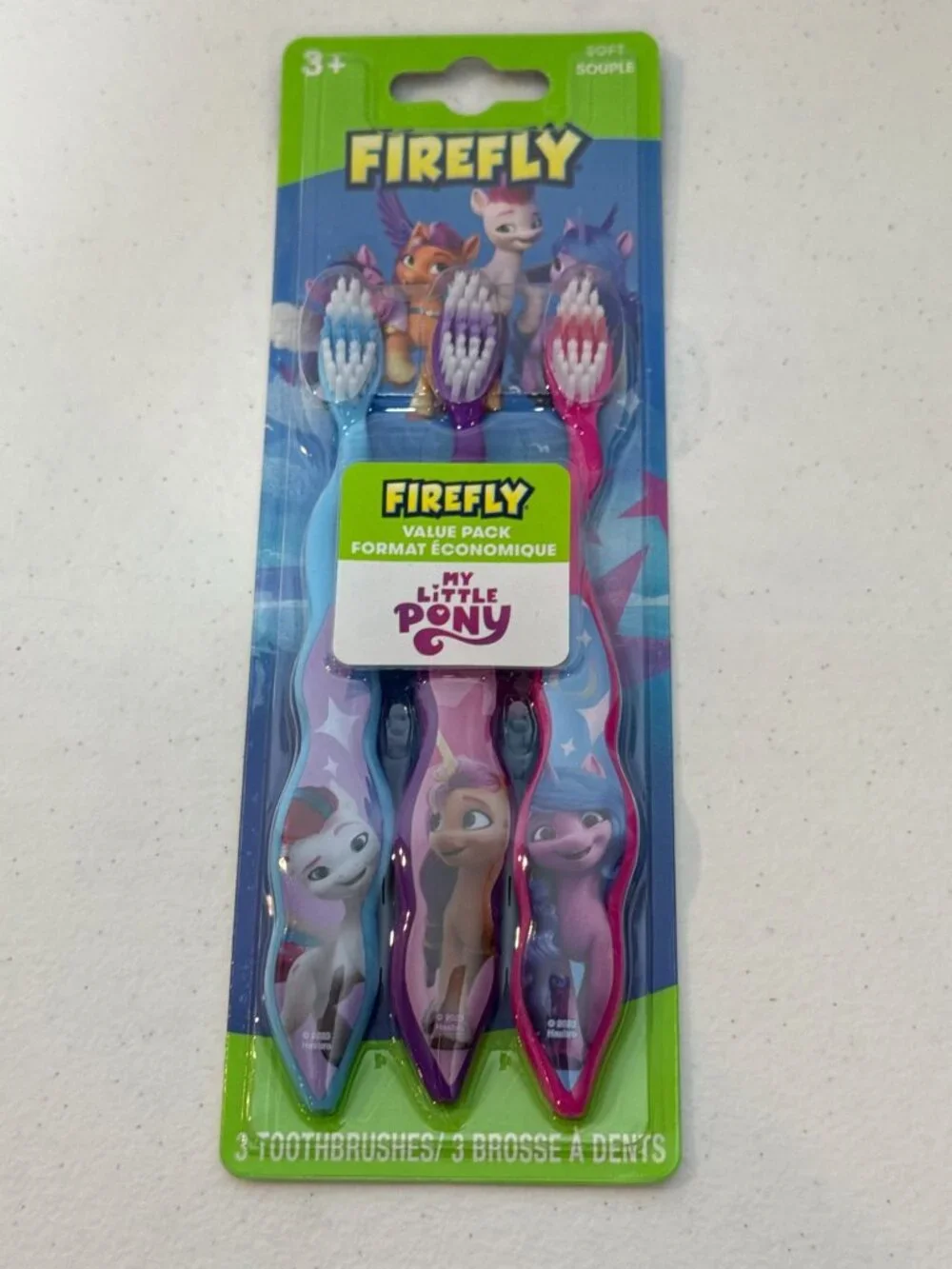 My Little Pony Kids Toothbrushes 3 Pack Firefly Soft Bristles New